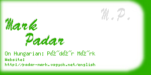 mark padar business card